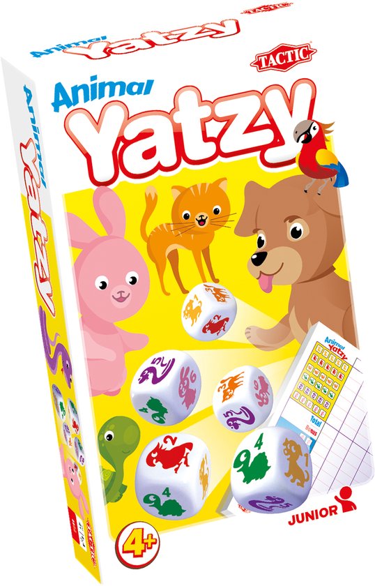 Tactic Dieren Yatzy – Bordspel – Compacte Editie – Dobbelspel voor Jong en Oud – Vanaf 4 Jaar – 2 of Meer Spelers
