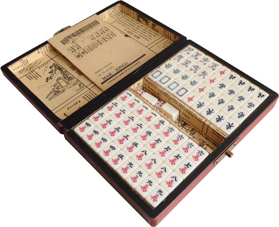 TA-HWA Mahjong spel XS - Extra Small formaat Mahjong Stenen in Luxe Koffer