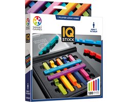 SmartGames IQ Stixx - Logisch Denkspel & Reispuzzel - 120 Opdrachten met Inkepingen - Educatief Solospel voor Kinderen en Volwassenen - Vanaf 7 Jaar