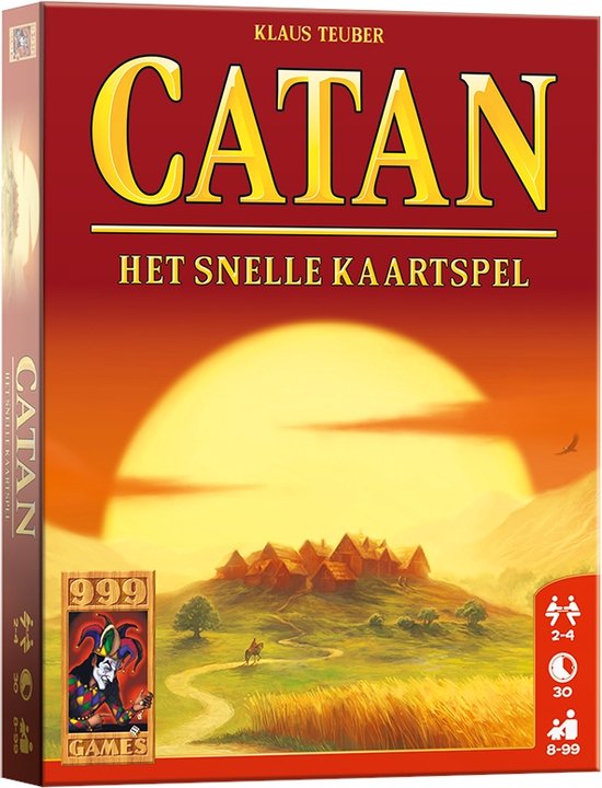 999 Games - Catan: Het Snelle Kaartspel - Vlot kaartspel voor 2-4 spelers, gebaseerd op Catan - Gezelschapsspel - Familiespel - Klein cadeautje