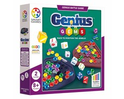 SmartGames Genius Gems - Snel & Strategisch Denkspel - Meer dan 10.000 Edelsteencombinaties - Solospel & Multiplayer - Vanaf 8 Jaar