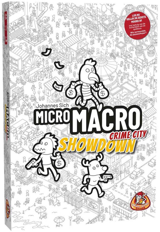 White Goblin Games - MicroMacro: Crime City - Showdown - Coöperatiefspel - 1 tot 4 spelers - Samenwerken - los nu 16 misdaden op - Vanaf 10 jaar