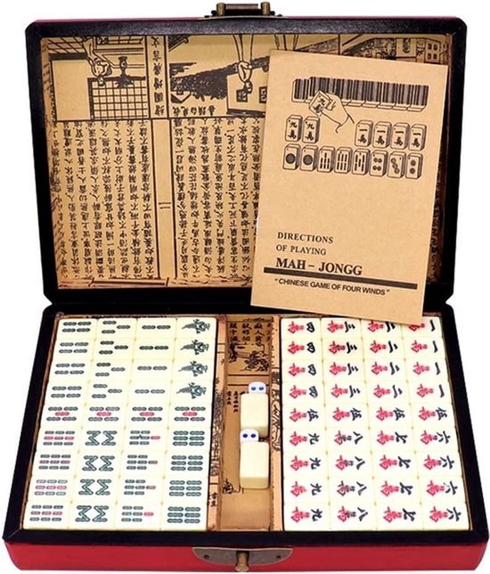 Mahjong Bordspel - Bordspel - Koffer - Luxe editie - 28cmx19cm- M