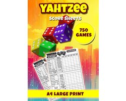 Scoreblokken Spel Blokken Grote Letters A4 - 750 Blanco Formulieren voor Yathzee Spel