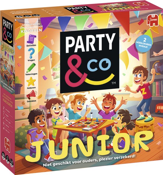 Jumbo - Party & Co. Junior - Bordspel voor kinderen - Vanaf 8 jaar - Actiespel - Partyspel