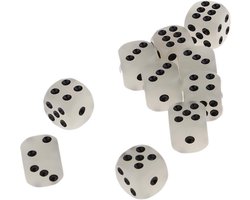 Witte Dobbelstenen Set - 10 Stuks - Dobbelsteen - Dobbelen - Dobbelstenenset Wit - Yahtzee - Bordspel - Spelletjes