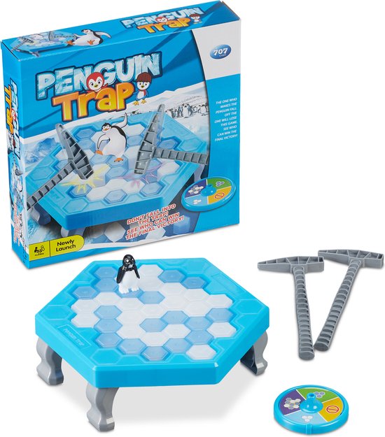 pinguïn spel - 3 jaar en ouder - strategisch gezelschapsspel - 2-4 spelers - blauw-wit