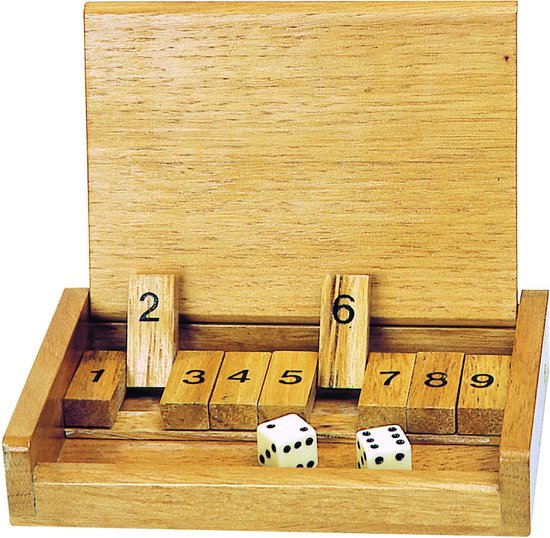 GOKI Dobbelspel - Shut The Box - 13,5X9X2,5Cm - Geschikt Voor Op Reis - 6 Jaar