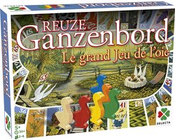 Tactic Selecta Reuze Ganzenbord – Klassiek Bordspel in Extra Groot Formaat – Inclusief Speelbord, Houten Ganzen en Dobbelsteen – Vanaf 5 Jaar