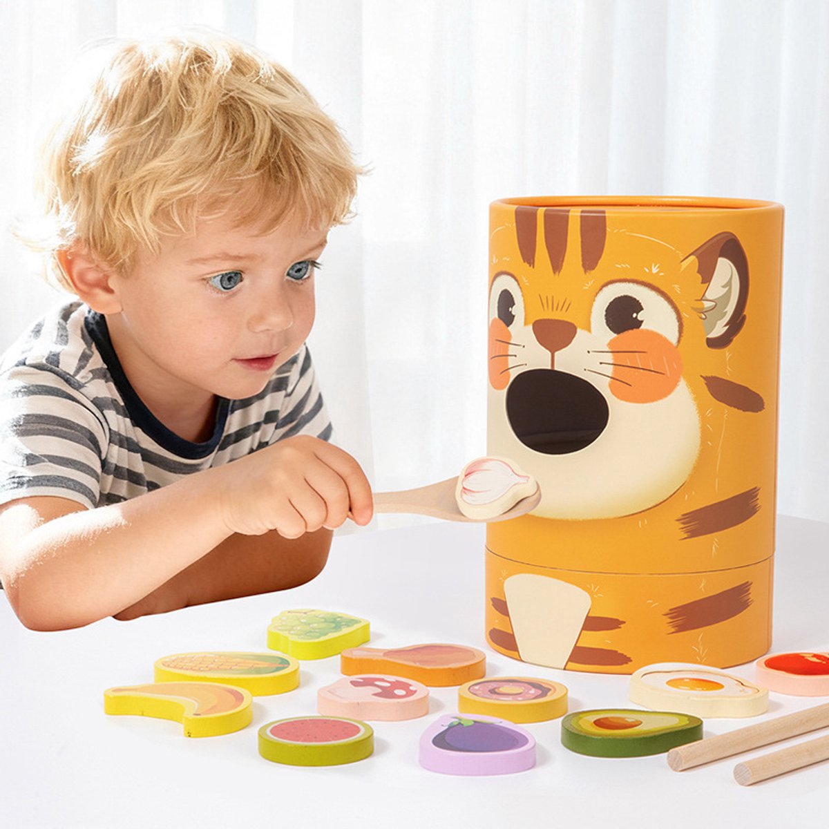 Kinderspeelgoed, leuke voedingsspellen, rollenspellen voor kleuters, houten speelgoed voor hersentraining voor jonge kinderen