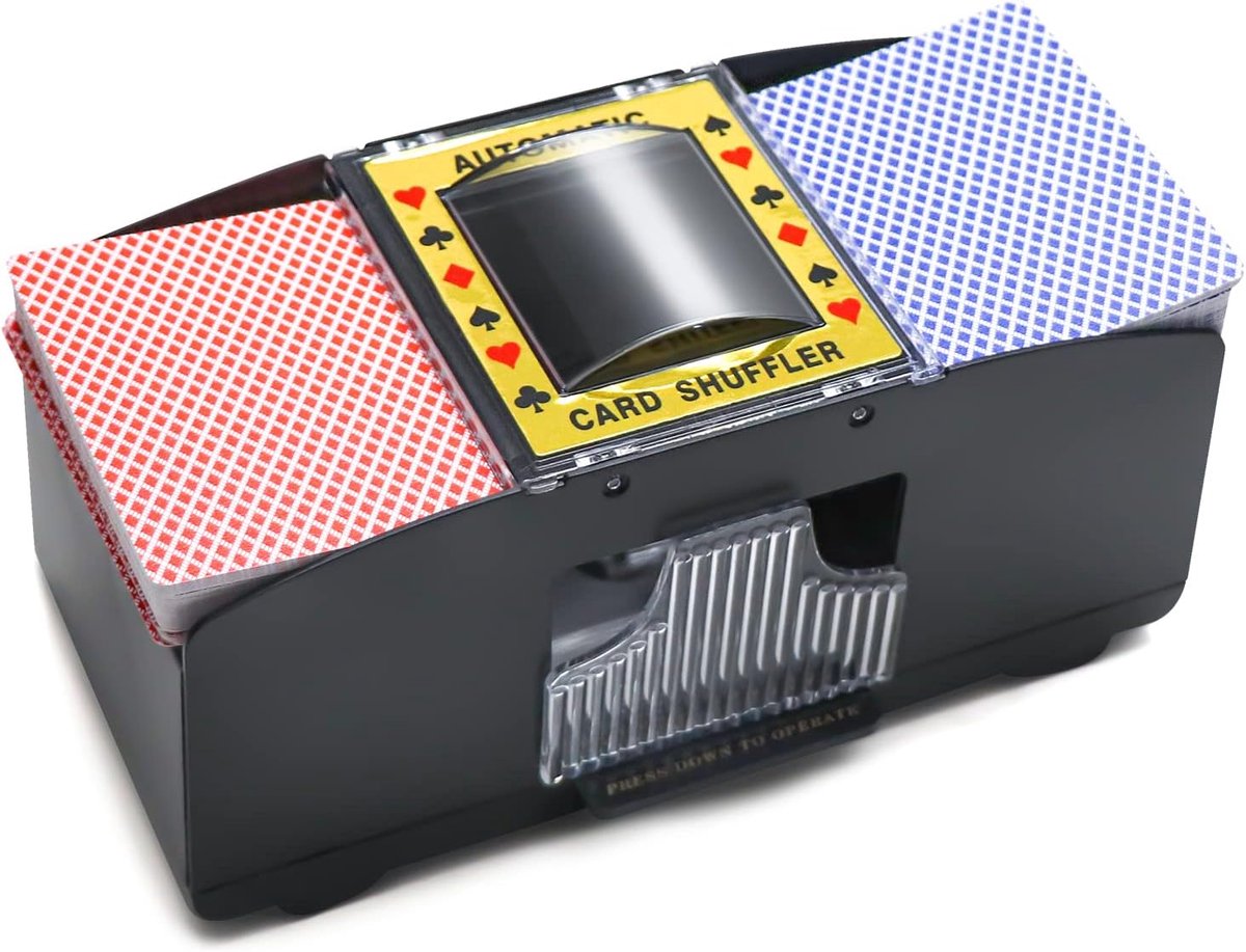 Automatische shuffle machine poker kaarten, UNO, texas hold 'em, poker, kaartspellen, blackjack, batterij aangedreven elektrische poker shuffle machine (1-2 dek kaarten)
