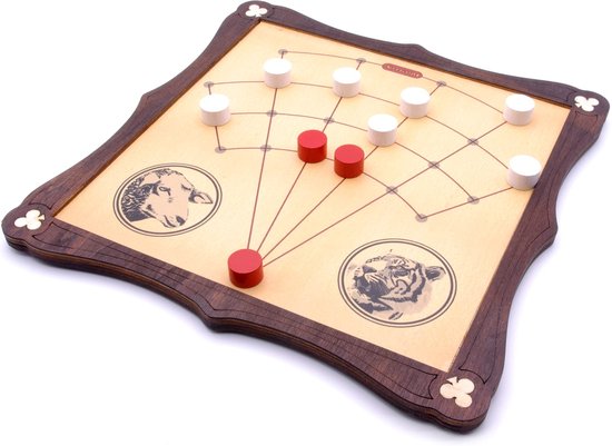 Omgoods - Traditioneel Houten Bordspel Lamps en Tigers