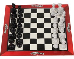 Schaken Reisset -17x17x3cm | Reisuitgave Familiespellen | Bordspellen Schaak Reis Set | Vakantieset
