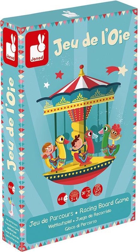 Janod - Spel - Ganzenbord carrousel