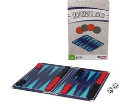 Backgammon Reisset - 18x12x3cm | Bordspellen Reis Set | Vakantieset | Denkspel Reisuitgave