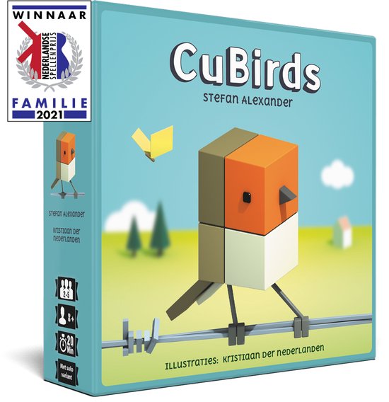 Cubirds - Kaartspel voor 1 tot 5 spelers - Geïllustreerd door Kristiaan der Nederlanden