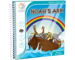 SmartGames Noah's Ark - Magnetisch Logisch Denkspel - 48 Beestige Uitdagingen - Compact Reisspel & Solospel - Vanaf 5 Jaar - Dieren