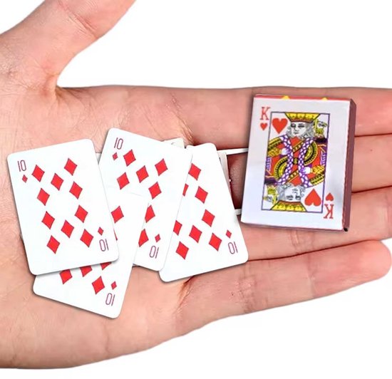 Mini Kaartspel - 5 cm - Reiseditie - Pocket - Super klein - Kaarten - Speelkaarten