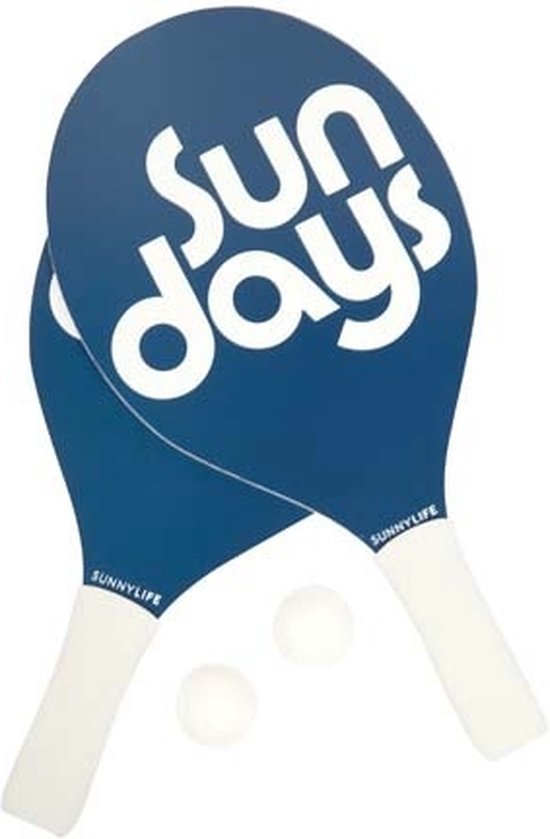 Kunststof — Sunnylife - Blauw - Outdoor Games Beachtennis Set