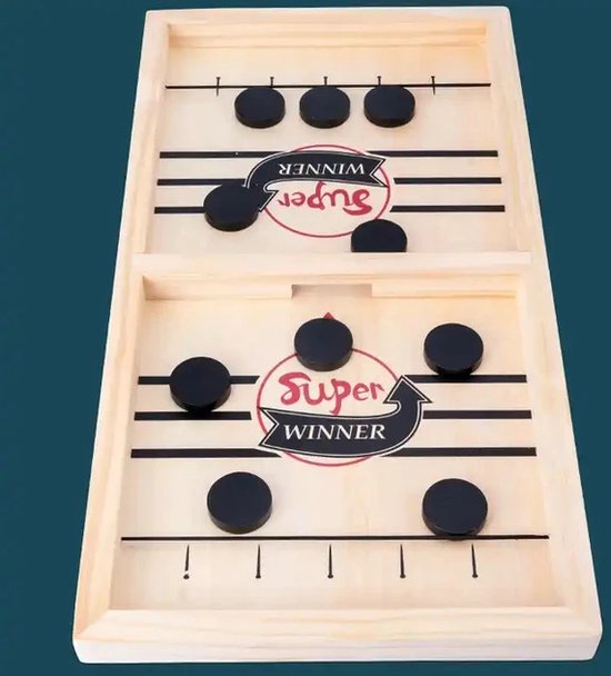 Katapult Sjoel Spel - Catapult Chess - Houten Mini Hockey Tafelspel