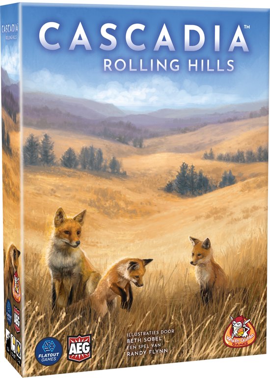 White Goblin Games - Cascadia: Rolling Hills - Dobbelspel - 1 tot 4 spelers - Gezelschapsspel - Natuur & Strategie - Flip-Roll-and-Write spel