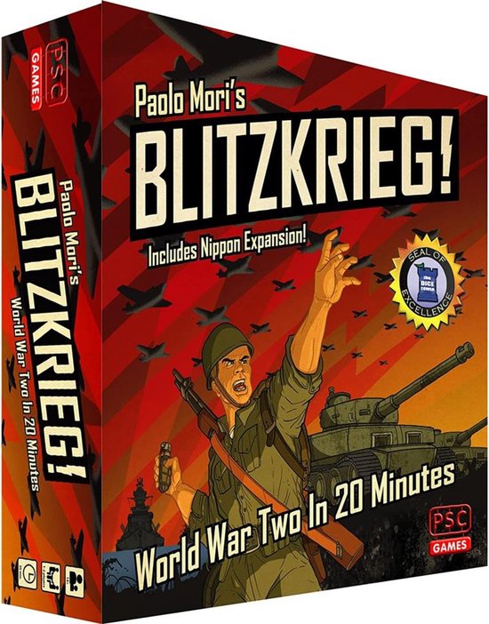 Blitzkrieg! Bordspel – Strategisch 2-speler spel – Inclusief Nippon Uitbreiding – Solo speelbaar – Engels