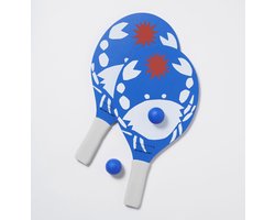 Sunnylife - Outdoor Games Strandtennis Set Whack - Hout - Blauw