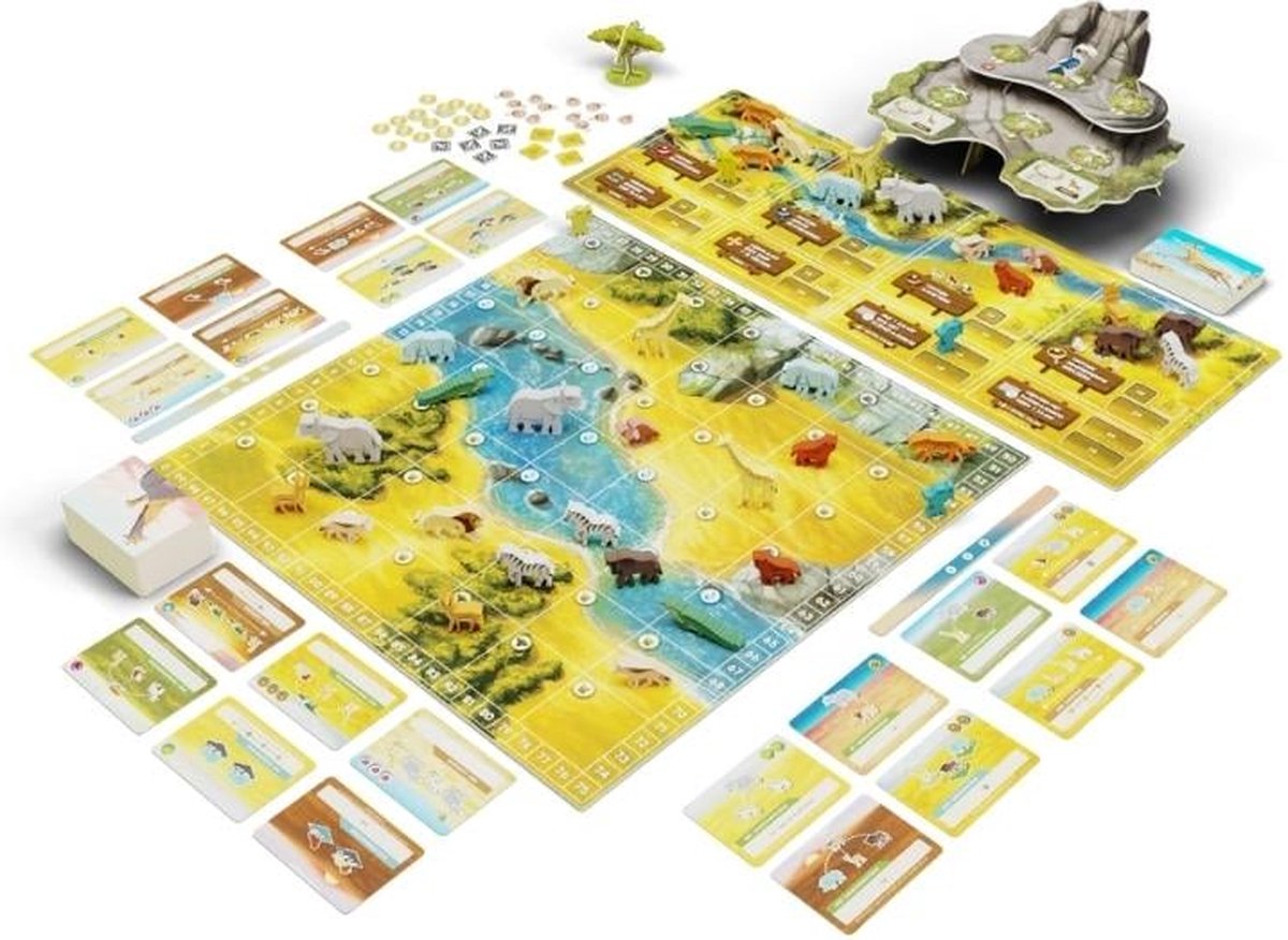 White Goblin Games - WILD Serengeti - familiespel - 1 tot 4 spelers - Strategisch spel - Vanaf 10 jaar - Familiespel