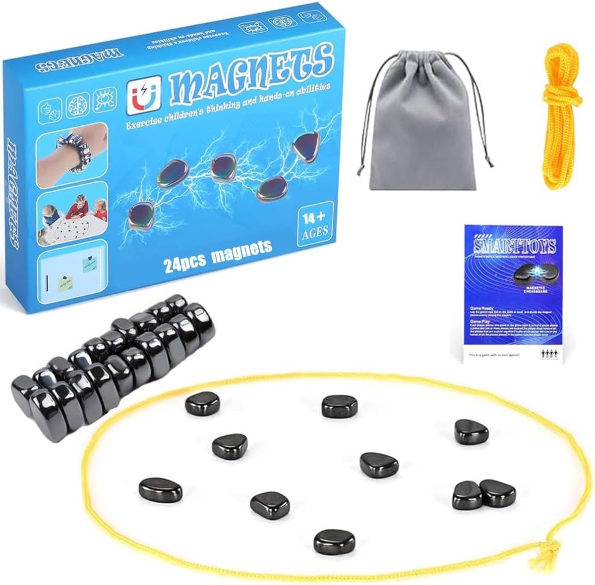 Magneetspel, tafelspellen, magnetisch schaakspel, 24 stuks magneetstenen, spel, tafel, tafelspel, spel, magneetschaakspel, reizen, magnetische schaakspel