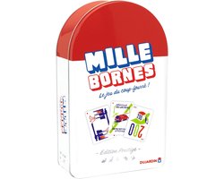 SnelShoppen - Mille Bornes Prestige Bordspel - Kaartspel in Luxe Metalen Doos - Voor 2 tot 8 Spelers - Gezinsvriendelijk Speelgoed - Vanaf 6 Jaar - Pe