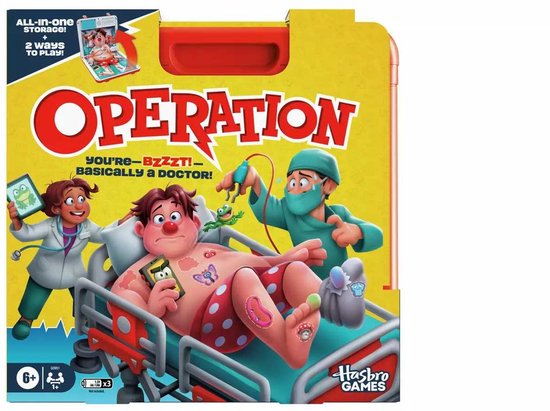 Hasbro Operation spel - Elektronisch bordspel voor kinderen (Engelstalig).