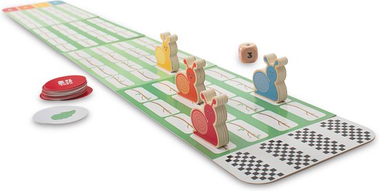 BS Toys Slakkenrace - bordspel - tafelspel - educatief speelgoed - FSC hout - geschikt vanaf 4 jaar