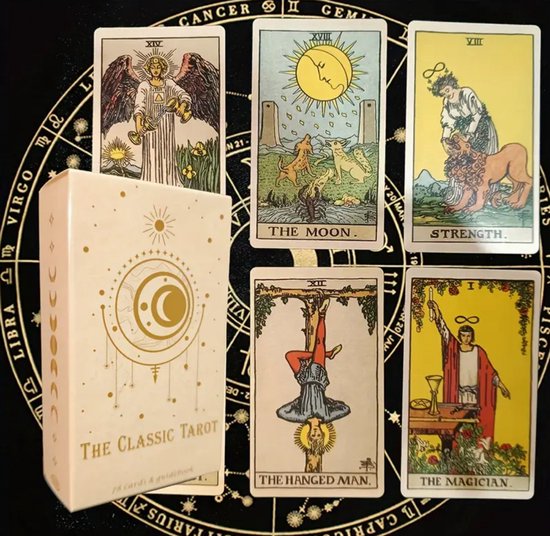The Classic Tarot – 78 Kaarten met Gidsboekje – Tarotkaartenset voor Beginners & Verzamelaars – Spiritueel Cadeau - Engels