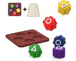 WiebelTandje Spel Gonggi Koreaans Familie Spel met XL Siliconen Stenen Dobbelspel met Linnen Opbergzak – Gong-Gi Squid Populair Motoriek Spel Behendigheid 5 Stenen – Buitenspeelgoed Kinderen & Volwassenen – Reflex & Coördinatie Game – Reis Spel