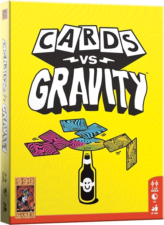 999 Games - Cards vs Gravity - Partyspel - Gebruik een willekeurige fles als speelbord - Ook geschikt voor grotere groepen - Gezelschapsspel - Actiespel - Klein cadeautje
