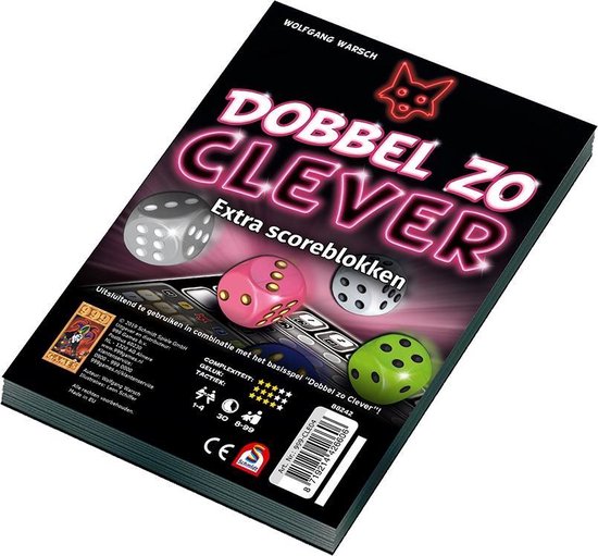 999 Games - Scoreblokken - Dobbel zo Clever - twee stuks - Dobbelspel