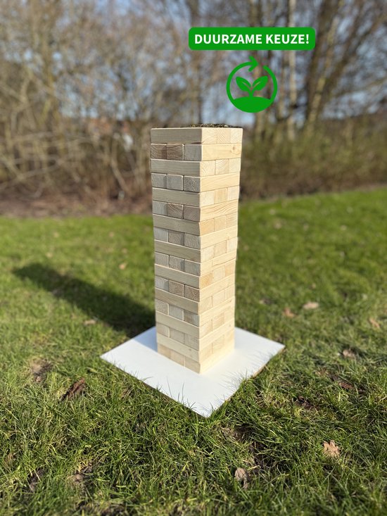 Jenga - 54 blokken - XXL Jenga - Vallende toren - Mega Jenga - Jenga groot - outdoor spellen - Nederland geproduceerd - familie spel