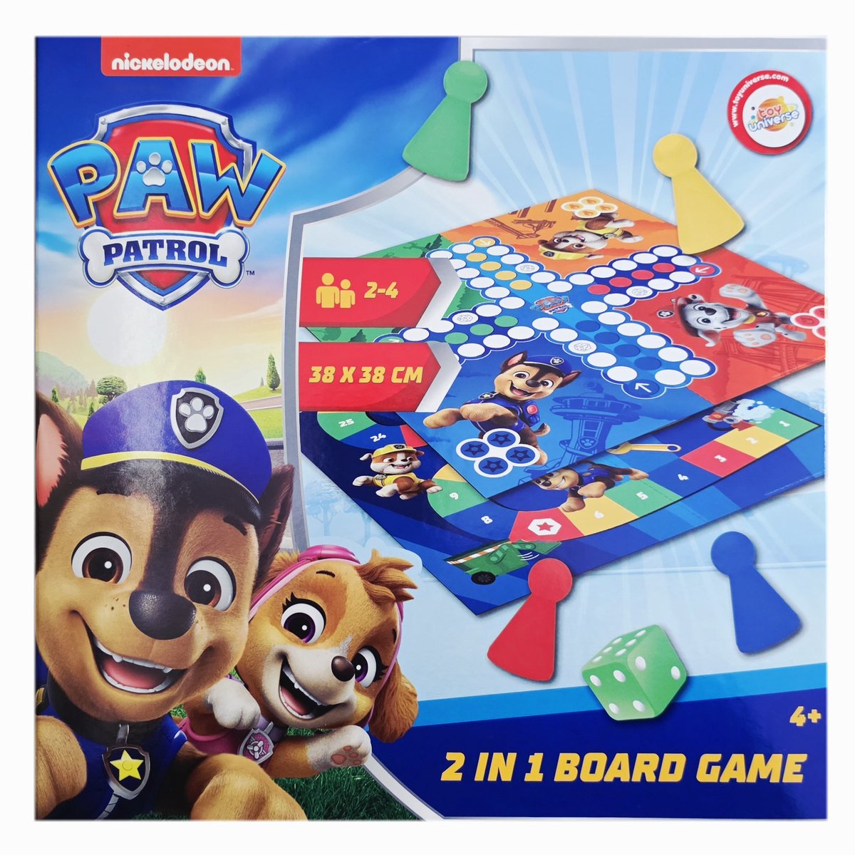 bordspel paw patrol, 2 in 1 games paw patrol, 2 in 1 bord spel, spelletjes, Bordspel
