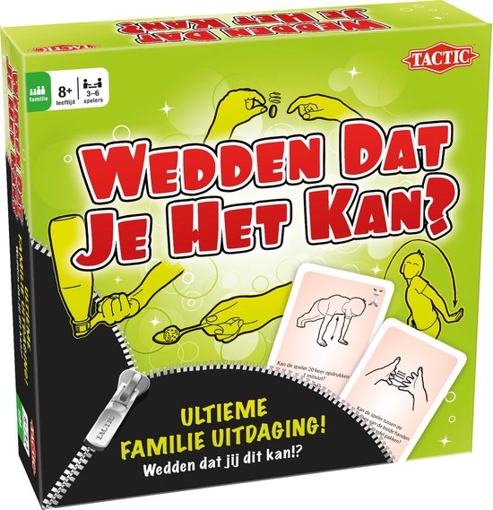 Tactic Wedden Dat Je Het Kan? – Bordspel – Familiespel – Partyspel – 3-6 Spelers – Vanaf 8 jaar