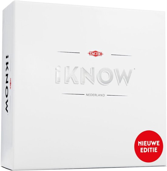 Quizspel — Tactic iKNOW - Kennisspel - 1.600 Vragen - 4.800 Aanwijzingen - 2-6 Spelers - Vanaf 15 jaar - Nederlandse (vernieuwde) editie! - Bordspel