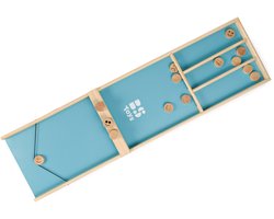 BS Toys Sjoelbak Kinderen & Familie – Houten Shuffleboard GA523 – Sjoelen - familiespel - 18 Schijven – Perfect Sinterklaas Cadeau – Kerstspel – Gezelschapsspel voor Jong & Oud
