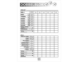Soho Scoreblok voor Yahtzee spel - 6x - blok 100 vellen - dobbelspel - punten opschrijven - dobbelblok - puntentelling