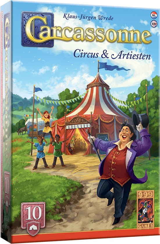 999 Games - Carcassonne: Circus & Artiesten - Uitbreiding 10 - Nieuwe Versie - NL -EN