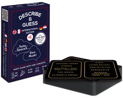 Describe & Guess (Omschrijven & Raden) - International Edition - Kaartspel - Pocket size party game - 30 Seconds time limit per 5 concepts - 1080 concepts in total - English, Dutch, German & French / Engels, Nederlands, Duits & Frans