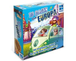 Megableu 10 Dagen door Europa - Educatief Reisspel voor het Hele Gezin - Bordspel Vanaf 10 Jaar - 2-4 Spelers - Ontdek Europa op Speelse Wijze