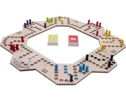 Keezen Bordspel Connect Deluxe - 3-8 Spelers - Hout - Houten Keezenspel Totaalbox