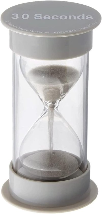 Zand Timer - Zandloper Tijd - Tijdbeheer Spelletjes - Compact Ontwerp - 30 Seconden - Meerkleurig