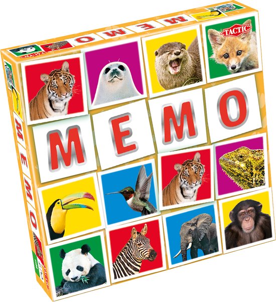 Tactic Memo Wildlife - Memospel - Zoek de Juiste Paren - Leeuwen, Tijgers en Andere Wilde Dieren - Educatief Gezelschapsspel voor Kinderen en Families - 2 tot 6 Spelers - Vanaf 3 Jaar