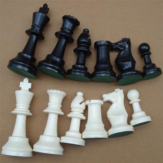 Zeynomax - Schaakspel - Kunststof schaken - Compleet set voor kinderen - 77mm - Schaakliefhebbers - Geschikt voor families - Speelplezier