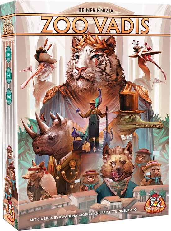 White Goblin Games - Zoo Vadis - familiespel - 3 tot 7 spelers - Strategisch spel - tactische positionering - Vanaf 10 jaar